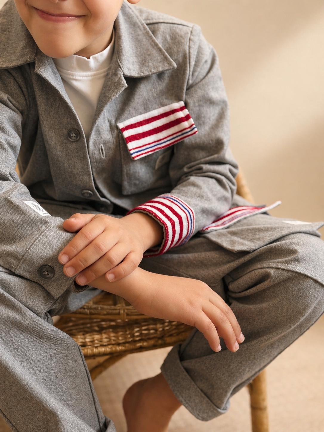 Ensemble chemise pantalon gris