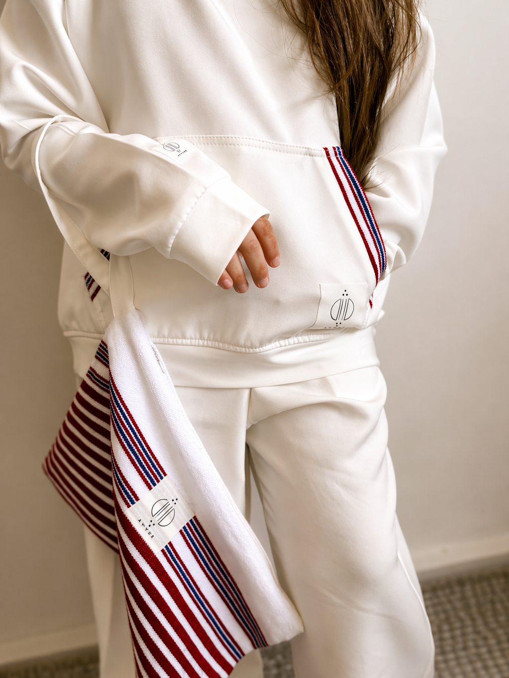 Ensemble jogging blanc mendil