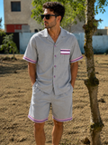 Ensemble chemise short gris